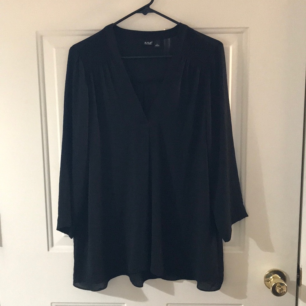 ANA Sheer Black Blouse 3 for $30